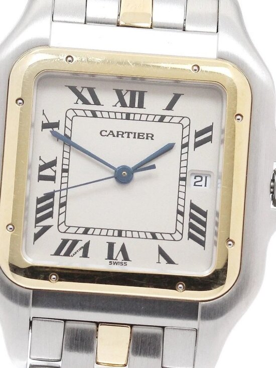 Cartier Other - CARTIER PANTHERELM W25027B5 1 Row Date Beige Dial Quartz Men's Watch